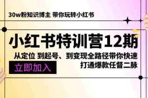 (10666期)小红书特训营12期:从定位 到起号、到变现全路径带你快速打通爆款任督二脉