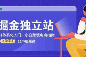 掘金独立站，0-1体系化入门，小白跨境电商指南（11节视频课）
