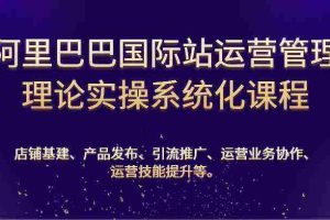 阿里巴巴国际站运营管理理论实操系统化课程：基建、发布、推广、协作、技能提升等