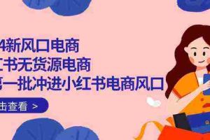 2024新风口电商，小红书无货源电商，带第一批冲进小红书电商风口（32节）