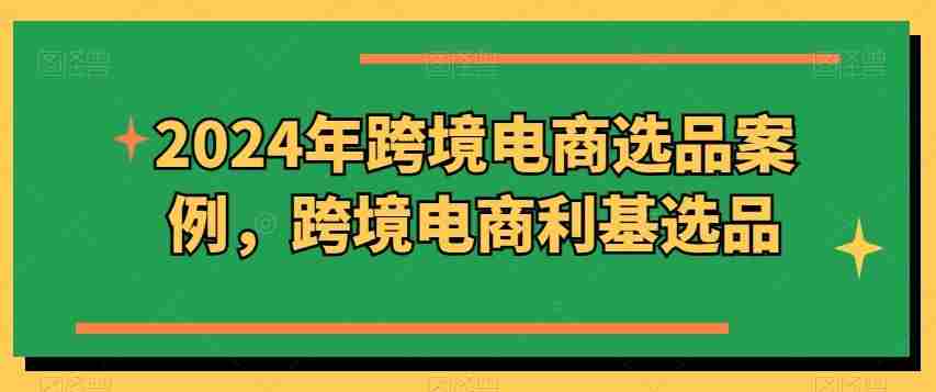 2024年跨境电商选品案例，跨境电商利基选品