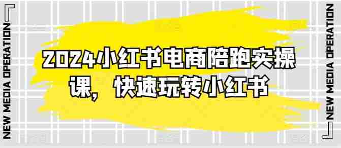 2024小红书电商陪跑实操课，快速玩转小红书，超过20节精细化课程