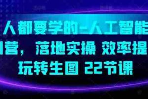 人人都要学的-人工智能特训营，落地实操 效率提升 玩转生图(22节课)