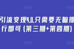 万能引流变现4.0.只需要无脑操作执行即可(第三期+第四期)
