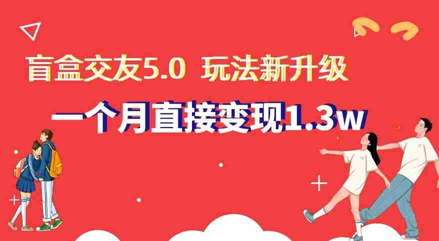 盲盒交友5.0，玩法全新升级，一个月直接变现1.3W，新手小白轻松上手【揭秘】