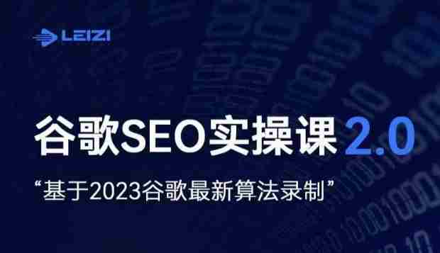 雷子·谷歌SEO 2.0实战课,独立站询盘自由必备,基于2023谷歌最新算法录制