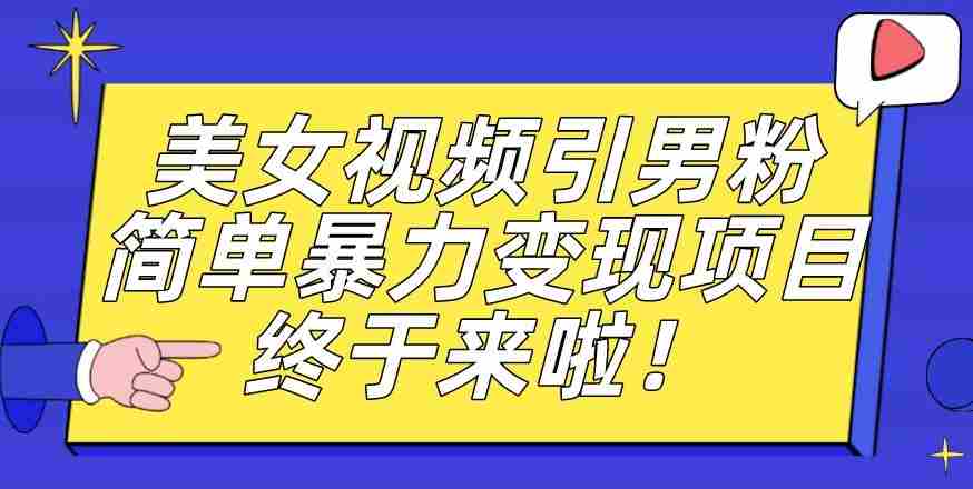 价值3980的男粉暴力引流变现项目，一部手机简单操作，新手小白轻松上手，每日收益500+【揭秘】