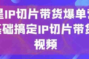 明星IP切片带货爆单营，0基础搞定IP切片带货短视频