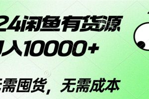 (10338期)2024闲鱼有货源,月入10000+2024闲鱼有货源,月入10000+