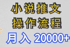 小说推文项目新玩法操作全流程，月入20000+，门槛低非常适合新手