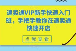 速卖通VIP新手快速入门班，手把手教你在速卖通快速开店