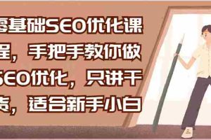 零基础SEO优化课程，手把手教你做SEO优化，只讲干货，适合新手小白