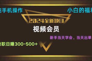 影视会员兼职日入500-800，纯手机操作当天上手当天出单 小白福利