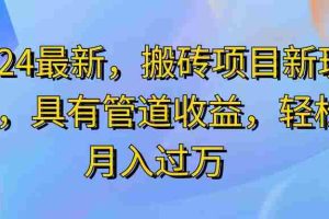 （11616期）2024最近，搬砖收益新玩法，动动手指日入300+，具有管道收益