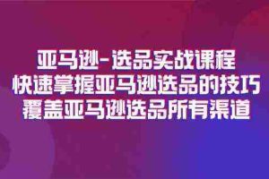 亚马逊选品实战课程，快速掌握亚马逊选品的技巧，覆盖亚马逊选品所有渠道