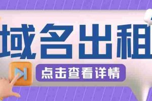 冷门项目，域名出租玩法，简单粗暴适合小白【揭秘】