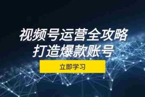 视频号运营全攻略，从定位到成交一站式学习，视频号核心秘诀，打造爆款账号