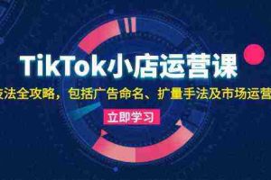 TikTok小店运营课：投流技法全攻略，包括广告命名 扩量手法及市场运营方法