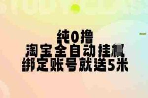 纯0撸，淘宝全自动挂JI，授权登录就得5米，多号多赚【揭秘】