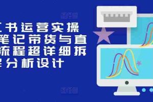 小红书运营实操课，笔记带货与直播，流程超详细拆解分析设计