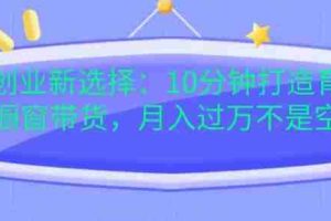 宝妈创业新选择：10分钟打造育儿视频橱窗带货，月入过W不是空谈【揭秘】