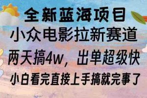 （13521期）全新蓝海项目 电影拉新两天实操搞了3w，超好出单 每天2小时轻轻松松手上