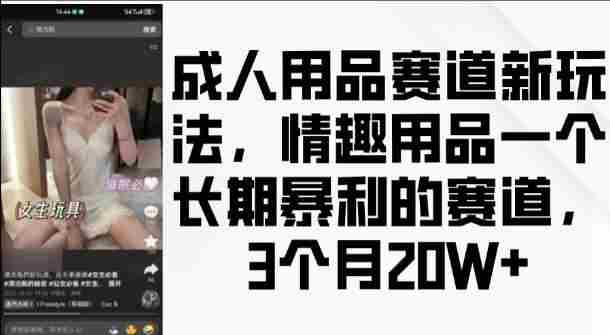 成人用品赛道新玩法，情趣用品一个长期暴利的赛道，3个月收益20个【揭秘】