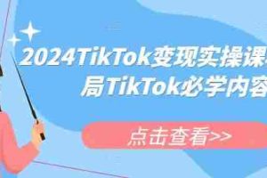 2024TikTok变现实操课程，入局TikTok必学内容