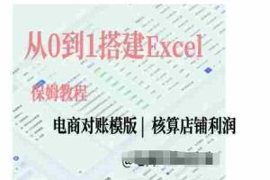 电商对账实操课从0到1搭建Excel电商对账模版
