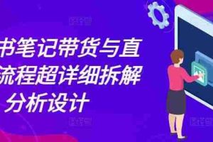 小红书笔记带货与直播，流程超详细拆解分析设计