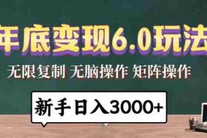 （13691期）年底变现6.0玩法，一天几分钟，日入3000+，小白无脑操作