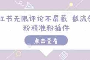 小红书无限评论不屏蔽 截流创业粉精准粉插件