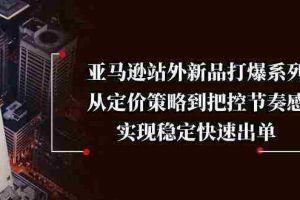 亚马逊站外新品打爆系列，从定价策略到把控节奏感，实现稳定快速出单