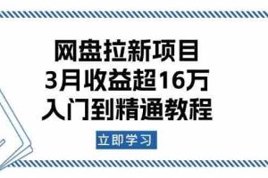 网盘拉新项目：3月收益超16万，入门到精通教程