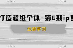 （14015期）打造 超级个体-第6期ip营：商业认知,产品设计,成交演练,解决知识变现难题