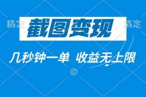 （14083期）截图变现，几秒钟一单，收益无上限