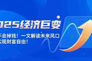 （14115期）2025经济巨变，天上不会掉钱！一文解读未来风口，助你实现财富自由！