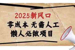 （14342期）2025新风口，懒人必做项目，零成本无需人工，轻松上手无门槛