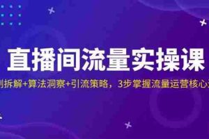 （14122期）直播间流量实操课：机制拆解+算法洞察+引流策略，3步掌握流量运营核心逻辑