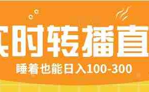 24小时实时转播别人红包小游戏直播间，睡着也能日入100-300【全套教程工具免费】