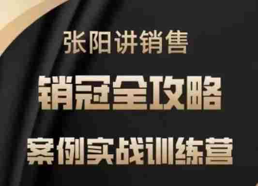 张阳讲销售实战训练营，​案例实战训练，销冠全攻略