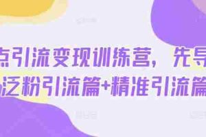 热点引流变现训练营，先导篇+泛粉引流篇+精准引流篇