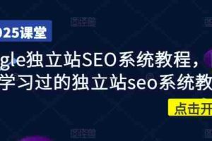 Google独立站SEO系统教程，四万人学习过的独立站seo系统教程