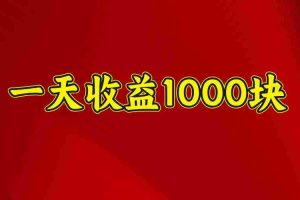 一天收益1000+ 稳定项目，可以做视频号，也可以做快手抖音