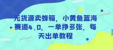无货源卖蜂箱,小黄鱼蓝海赛道4.0,一单挣多张,每天出单教程