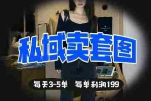 私域卖套图每天3-5单，每单利润99