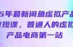 25年最新闲鱼虚拟产品变现课，普通人的虚拟产品电商第一站