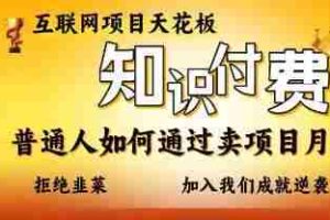互联网项目天花板，知付付费项目，普通人如何通过卖项目月入十个，拒绝韭菜【揭秘】