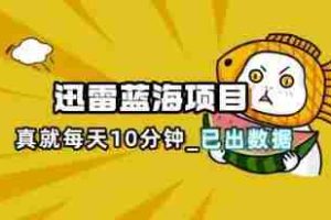 迅雷浏览器项目_真就每天忙活10分钟，完整拆解+热点把控(超详细拆解教程)