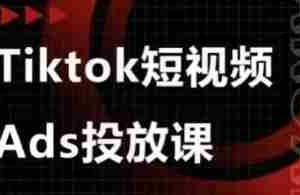 Ads视频投放课，tiktok短视频广告投放课